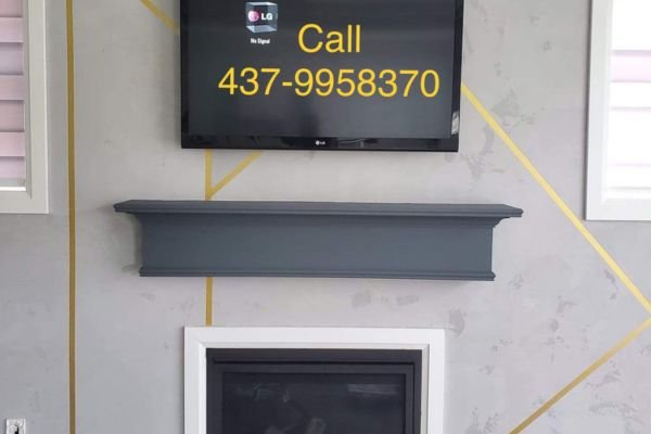 Above fire place - image